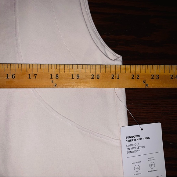 NEW ATHLETA Sundown Sweatshirt Hoodie Tank in Magnolia White Size Medium NWT - Picture 8 of 15